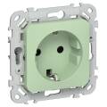 FLITE Розетка с заземлением с защитными шторками 16А РСш11-0-ФлФ фисташковый IEK