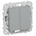 FLITE Выключатель жалюзи 10А ВЖ52-2-0-ФлС серый IEK