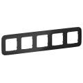 FLITE Рамка 5-местная РУ-5-А-ФлЧ черный IEK
