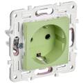 SKANDY Розетка с заземлением с защитными шторками 16А SK-R04G мятный IEK