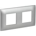 SKANDY Рамка 2-местная SK-F02S серебряный IEK