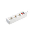Удлинитель с выкл., 3 места, 2Р+PЕ/3м, 3х1мм2, 16А/250В, IEK WYP10-16-03-03-ZK-N