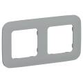 FLITE Рамка 2-местная РУ-2-А-ФлС серый IEK
