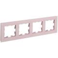 BRITE Рамка 4-местная РУ-4-2-Бр стекло розовый матовый IEK