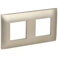 SKANDY Рамка 2-местная SK-F02Sh шампань IEK
