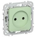 FLITE Розетка без заземления с защитными шторками безвинтовое крепление 10А РСш01-1-ФлФ фисташковый 