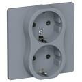 FLITE Розетка 2-местная с заземлением с защитными шторками безвинтовое крепление 16А РСш12-1-К-ФлМ м