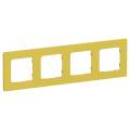 FLITE Рамка 4-местная РУ-4-К-ФлЖК желтый карри IEK
