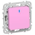 FLITE Выключатель 1-клавишный с индикацией 10А ВС11-1-1-ФлПр пурпурный IEK