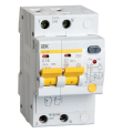 Автомат дифференциальный АД12М 2Р С10 30мА, IEK MAD12-2-010-C-030