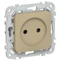 FLITE Розетка без заземления с защитными шторками безвинтовое крепление 10А РСш01-1-ФлХ хаки IEK