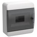 TEKFOR Корпус пластиковый ЩРН-П-8 IP41 черная прозрачная дверь IEK