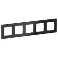 FLITE Рамка 5-местная РУ-5-К-ФлЧ черный IEK