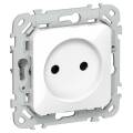 FLITE Розетка без заземления без защитных шторок безвинтовое крепление 10А РС01-1-ФлБ белый IEK