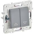 SKANDY Выключатель жалюзи 10А SK-V12Gr серый IEK