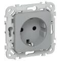 FLITE Розетка с заземлением с защитными шторками безвинтовое крепление 16А РСш11-1-ФлС серый IEK
