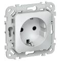 FLITE Розетка с заземлением с защитными шторками 16А РСш11-0-ФлЖ жемчуг IEK