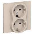 FLITE Розетка 2-местная с заземлением с защитными шторками безвинтовое крепление 16А РСш12-1-К-ФлЛ л