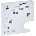 Шкала сменная для амперметра Э47 1500/5А класс точности 1,5 96х96мм IEK