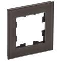 BRITE Рамка 1 -местная РУ-1-2-БрТБ стекло темная бронза IEK