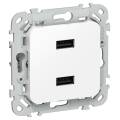 FLITE Розетка USB A+A 3,1А РЮ-2-ФлБ белый IEK