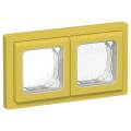FLITE Рамка 2-местная IP55 Рпро-2-55-ФлЖК желтый карри IEK