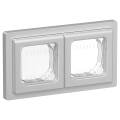 FLITE Рамка 2-местная IP55 Рпро-2-55-ФлА алюминий IEK