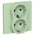 FLITE Розетка 2-местная с заземлением без защитных шторок 16А РС12-0-К-ФлФ фисташковый IEK