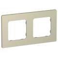 FLITE Рамка 2-местная РУ-2-К-ФлШ шампань IEK