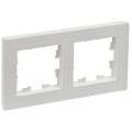 BRITE Рамка 2-местная РУ-2-Бр белый рифленый IEK