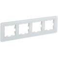 BRITE Рамка 4-местная РУ-4-2-Бр стекло белый RE IEK