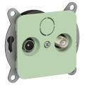 FLITE Розетка 2-местная TV+SAT экранированная оконечная РТВс-2-1-1-ФлФ фисташковый IEK