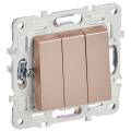 SKANDY Выключатель 3-клавишный 10А SK-V11Sa песочный IEK