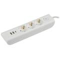 MODERN Удлинитель У03В 3 места с заземляющим контактом 2м 3х1мм2 16А/250В USBх3 белый IEK
