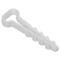 Дюбель-хомут 10х5мм для плоского кабеля нейлон белый (100шт/упак) GENERICA