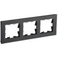 BRITE Рамка 3-местная РУ-3-2-Бр стекло черный матовый IEK