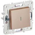 SKANDY Выключатель 1-клавишный с индикацией 10А SK-V07Sa песочный IEK