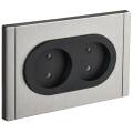 FORTE&PIANO Розетка 2-местная без заземления без защитных шторок безвинтовое крепление 10А FP726M ме