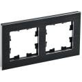 BRITE Рамка 2 -местная РУ-2-1-БрЧ металл черный IEK