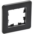 BRITE Рамка 1-местная РУ-1-1-Бр металл черный RE IEK