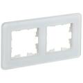 BRITE Рамка 2-местная РУ-2-2-Бр стекло белый RE IEK