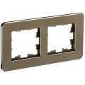 BRITE Рамка 2-местная РУ-2-1-Бр металл латунь RE IEK