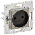 SKANDY Розетка без заземления без защитных шторок 10А SK-R02N металл никель IEK