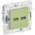 SKANDY Розетка USB A+A 3,1А SK-R15G мятный IEK