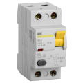 Выключатель дифференциальный ВД1-63 2Р 40А 30мА, IEK MDV10-2-040-030