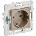 SKANDY Розетка с заземлением без защитных шторок 16А SK-R05Sh шампань IEK