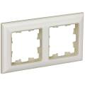 BRITE Рамка 2-местная РУ-2-Бр бежевый/жемчужный IEK