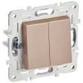 SKANDY Выключатель 2-клавишный перекрестный 10А SK-V06Sa песочный IEK