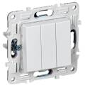 SKANDY Выключатель 3-клавишный 10А SK-V11W арктический белый IEK