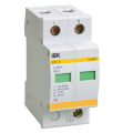 Ограничитель импульсных перенапряжений ОПС1-D 2Р In=5kA Un=230B Im=10kA, IEK MOP20-2-D